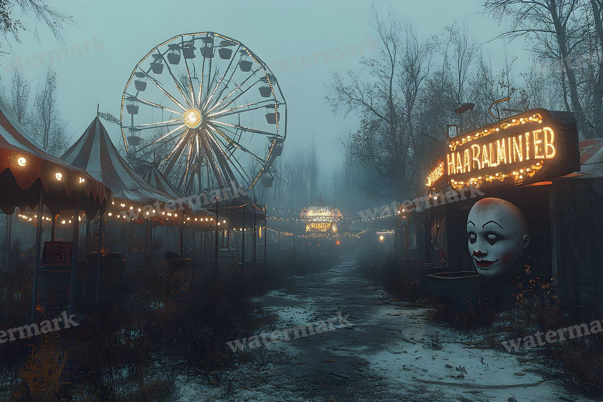 Abandoned Carnival Spooky Backdrop Images