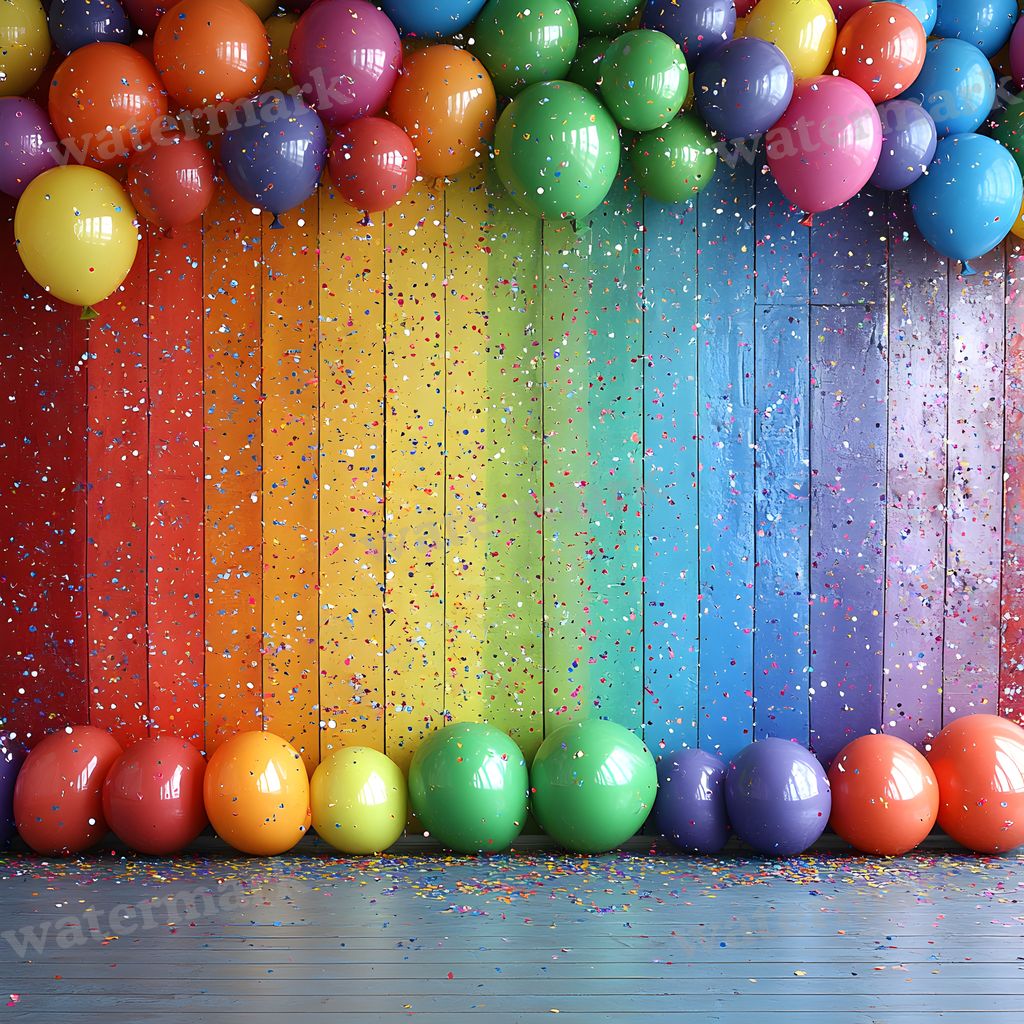 Rainbow Balloon Backdrop Images