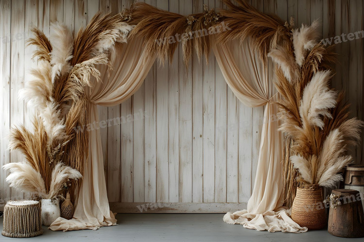 Boho Pampaarch Backdrop Images