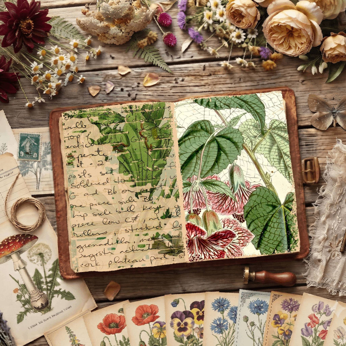 Botanical Illustrations Digital Papers