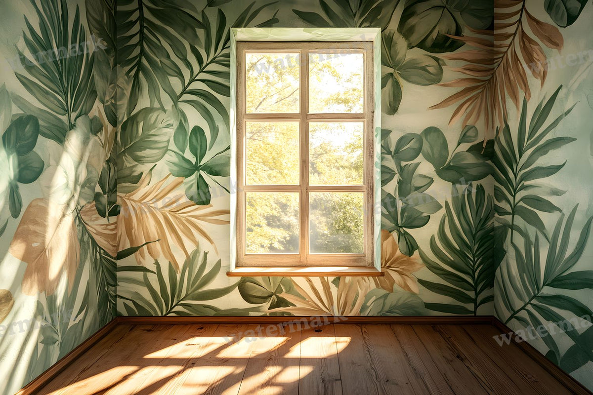 Botanical Window View Backdrop Images