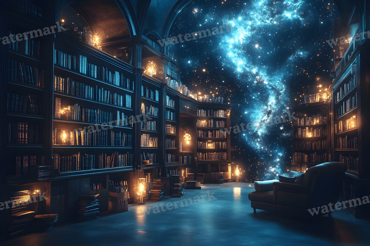 Celestial Library Dream Backdrop Images