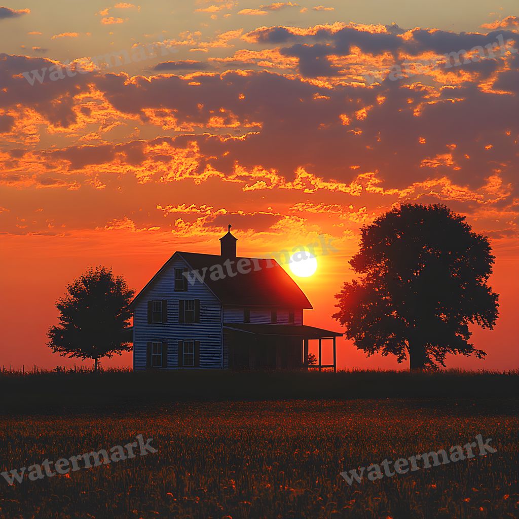 Countryside Silhouette Backdrop Images