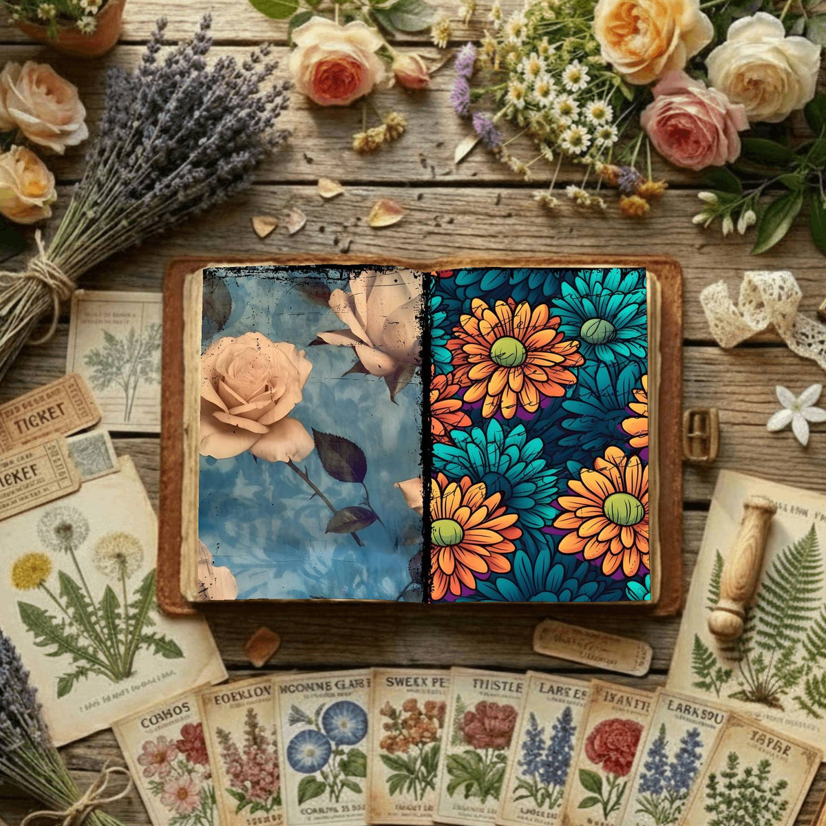 Floral Digital Papers