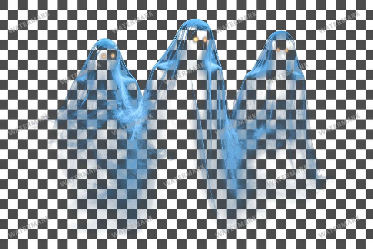Ghostly Apparitions PNG overlay on a transparent checkered background, preview 38