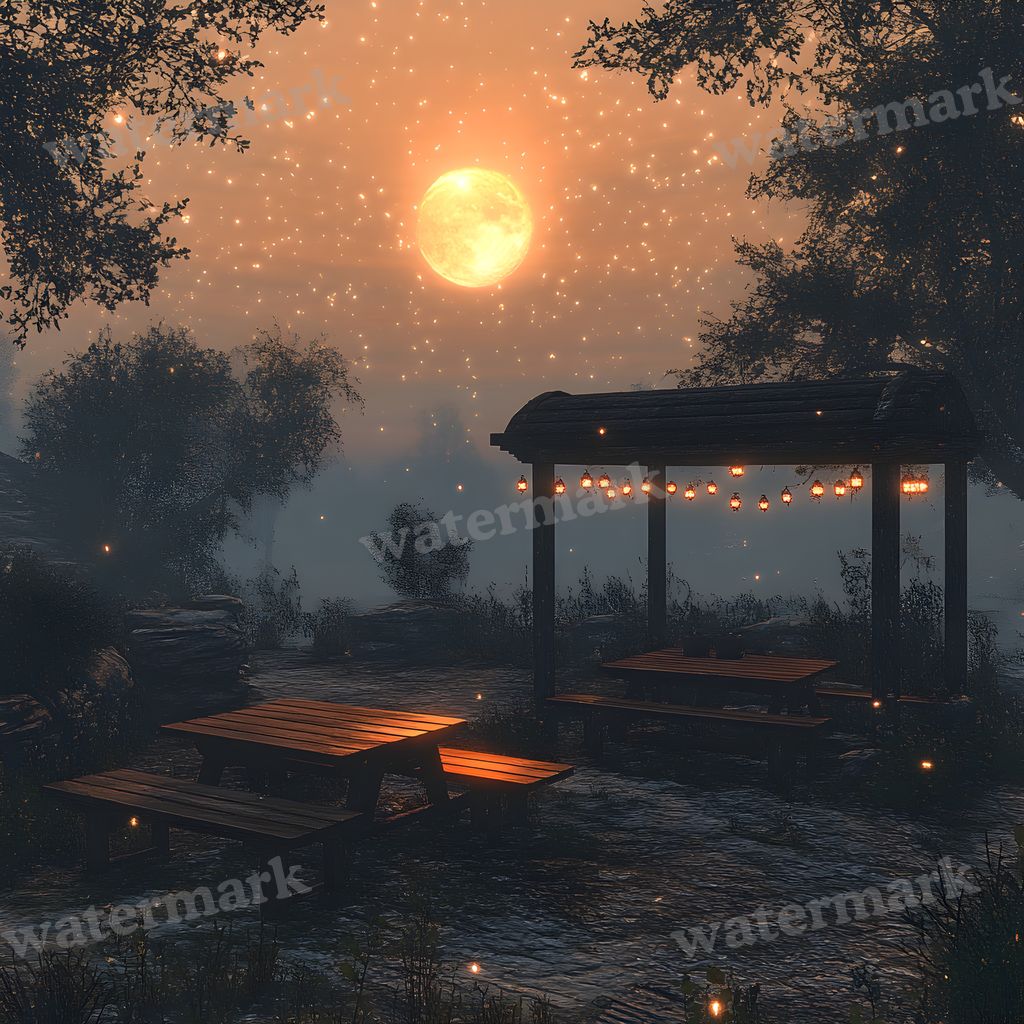Moonlit Clearing Backdrop Images