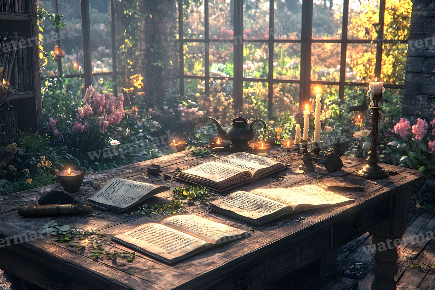 Witch’Study Desk Backdrop Images