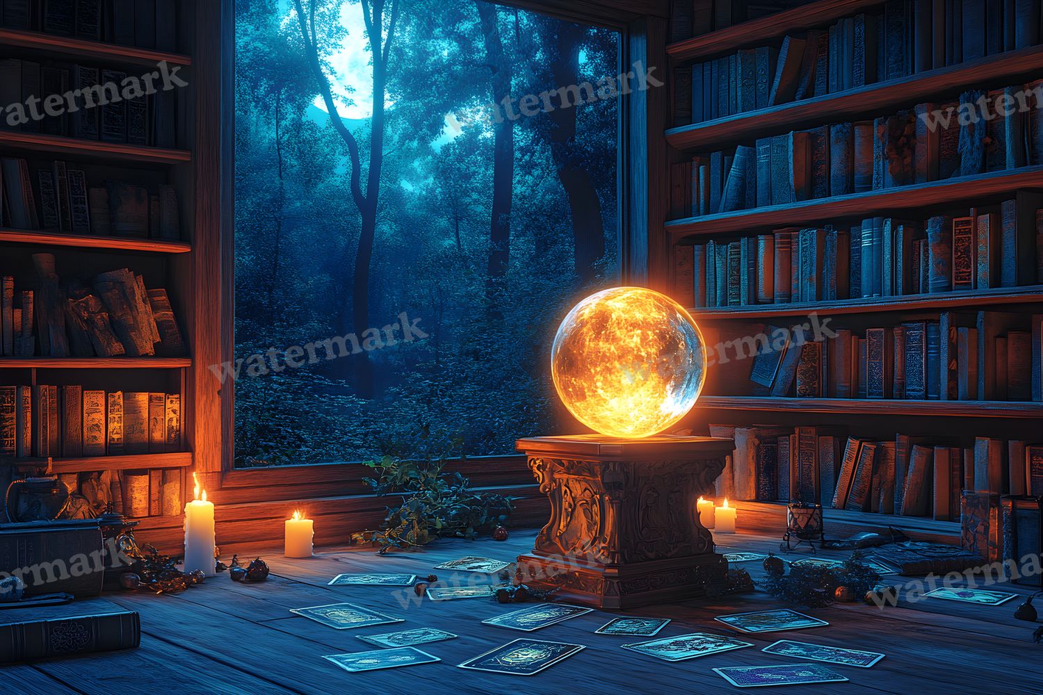 Witchs Crystal Ball Backdrop Images