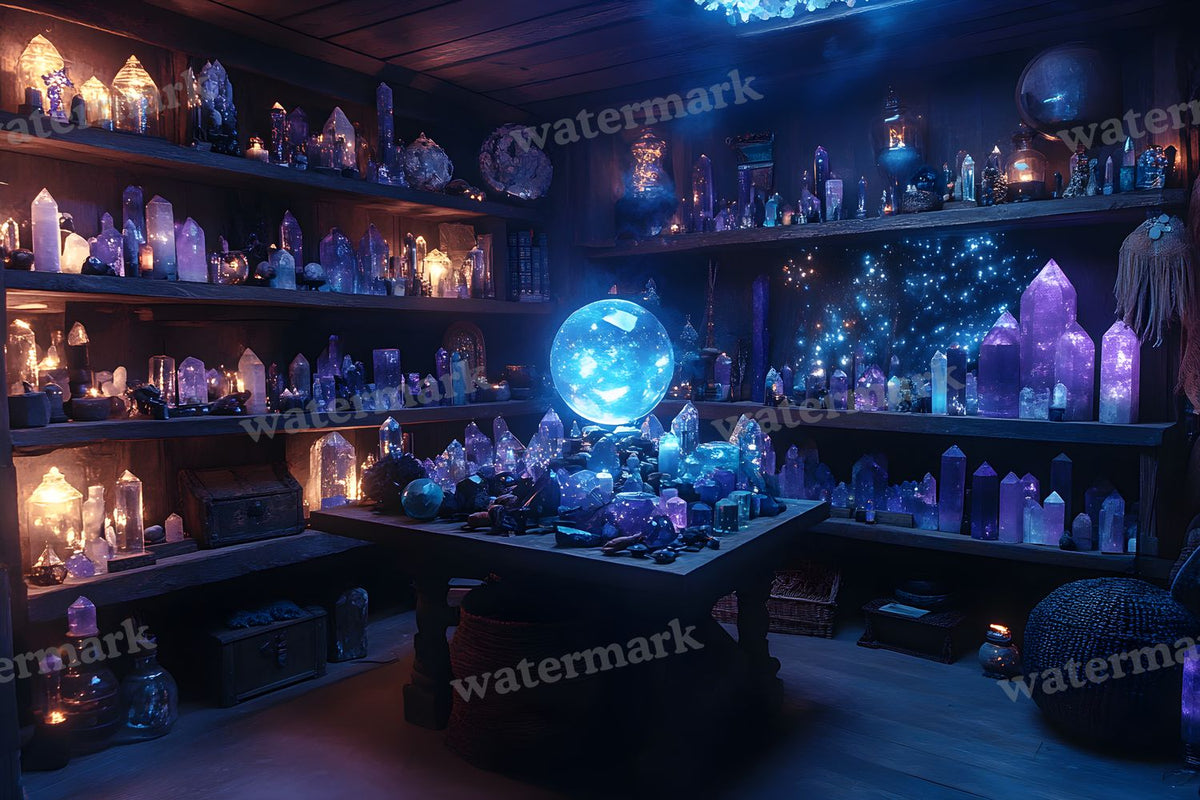 Witchs Crystal Den Backdrop Images