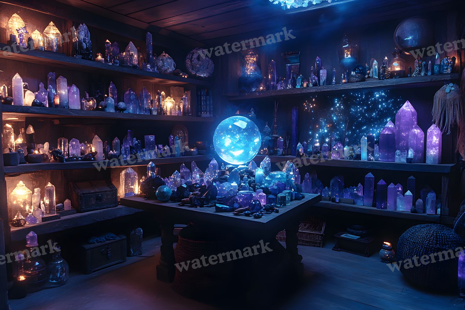 Witchs Crystal Den Backdrop Images