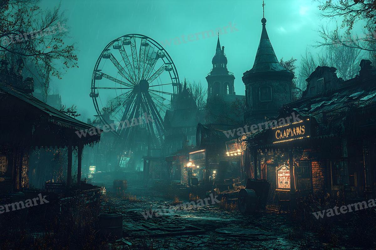 Abandoned Carnival Spooky Backdrop Images
