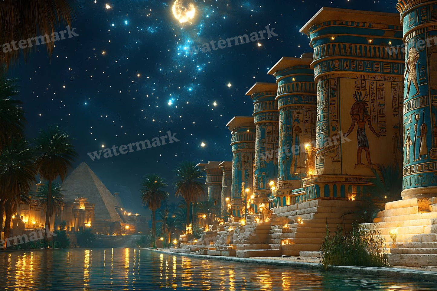 Ancient Egyptian Night Backdrop Images