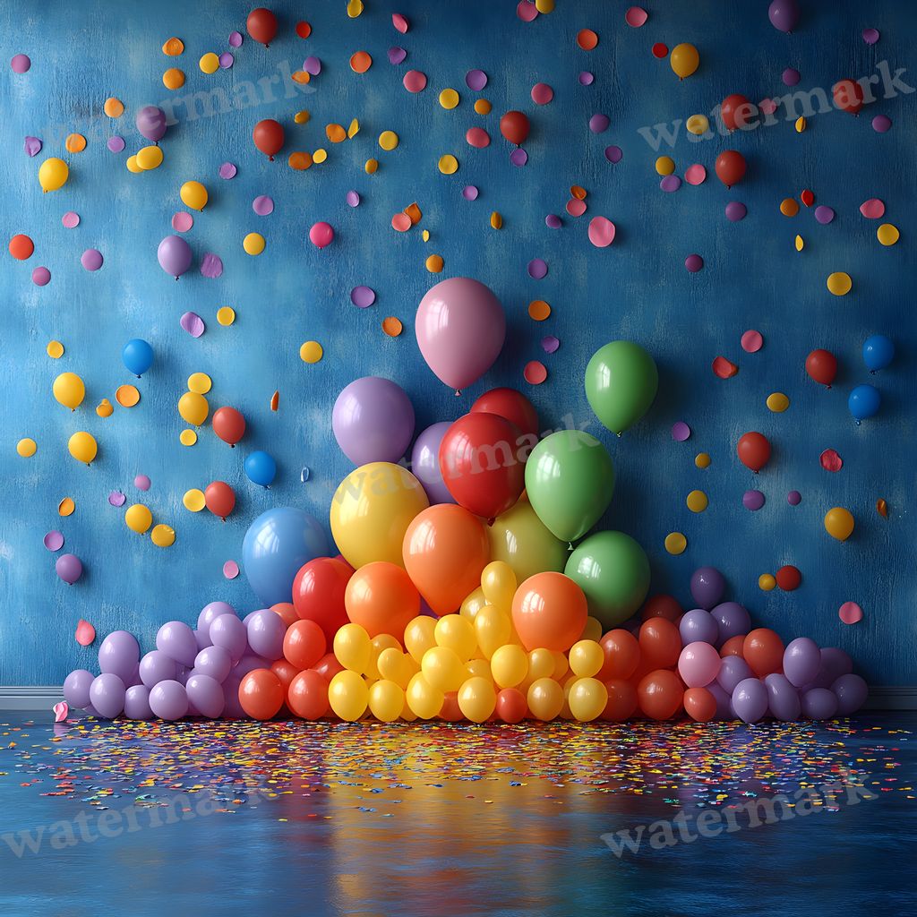 Rainbow Balloon Backdrop Images