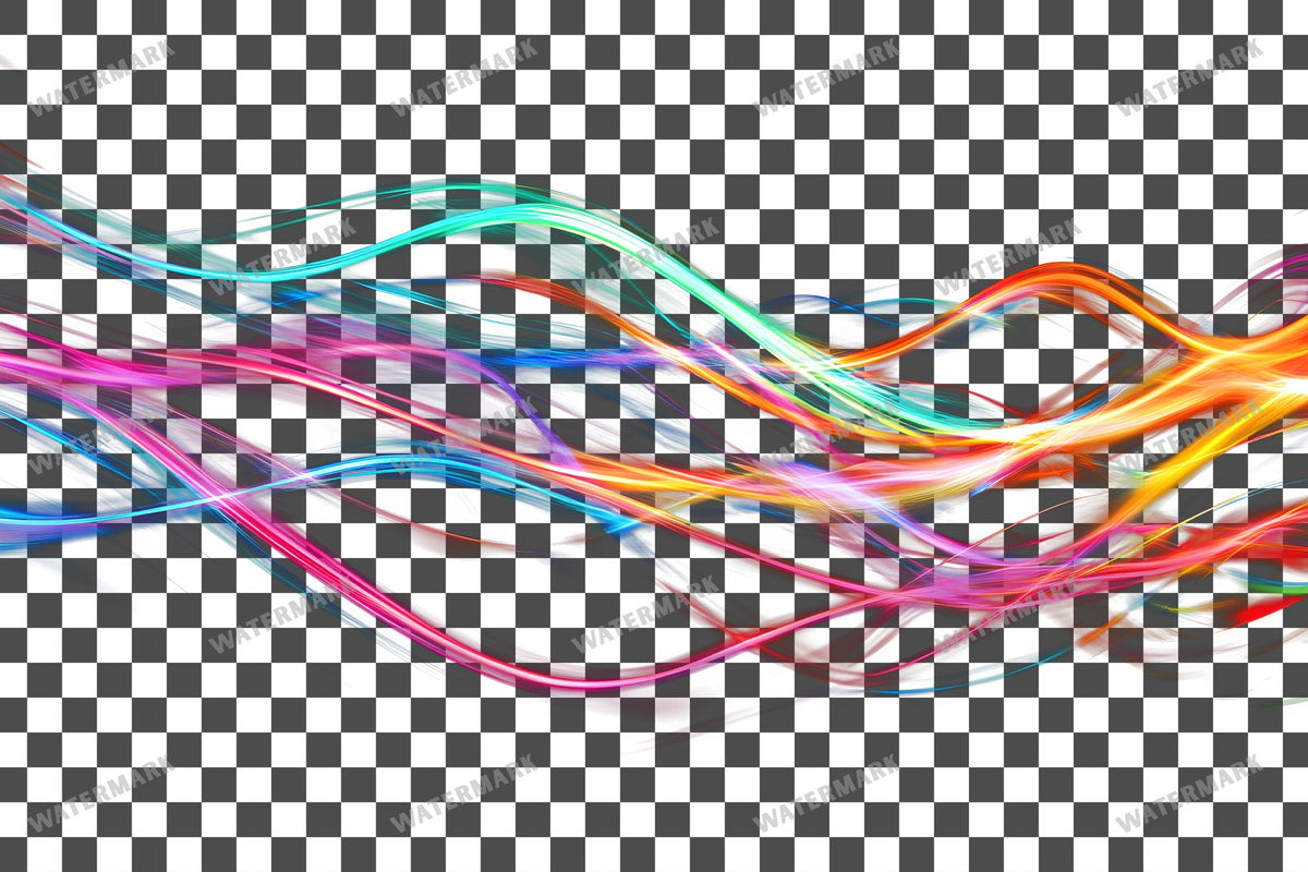 Abstract Light Streaks Transparent Overlay Pngs