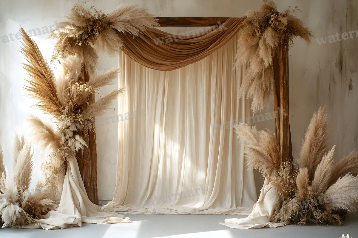 Boho Pampaarch Backdrop Images