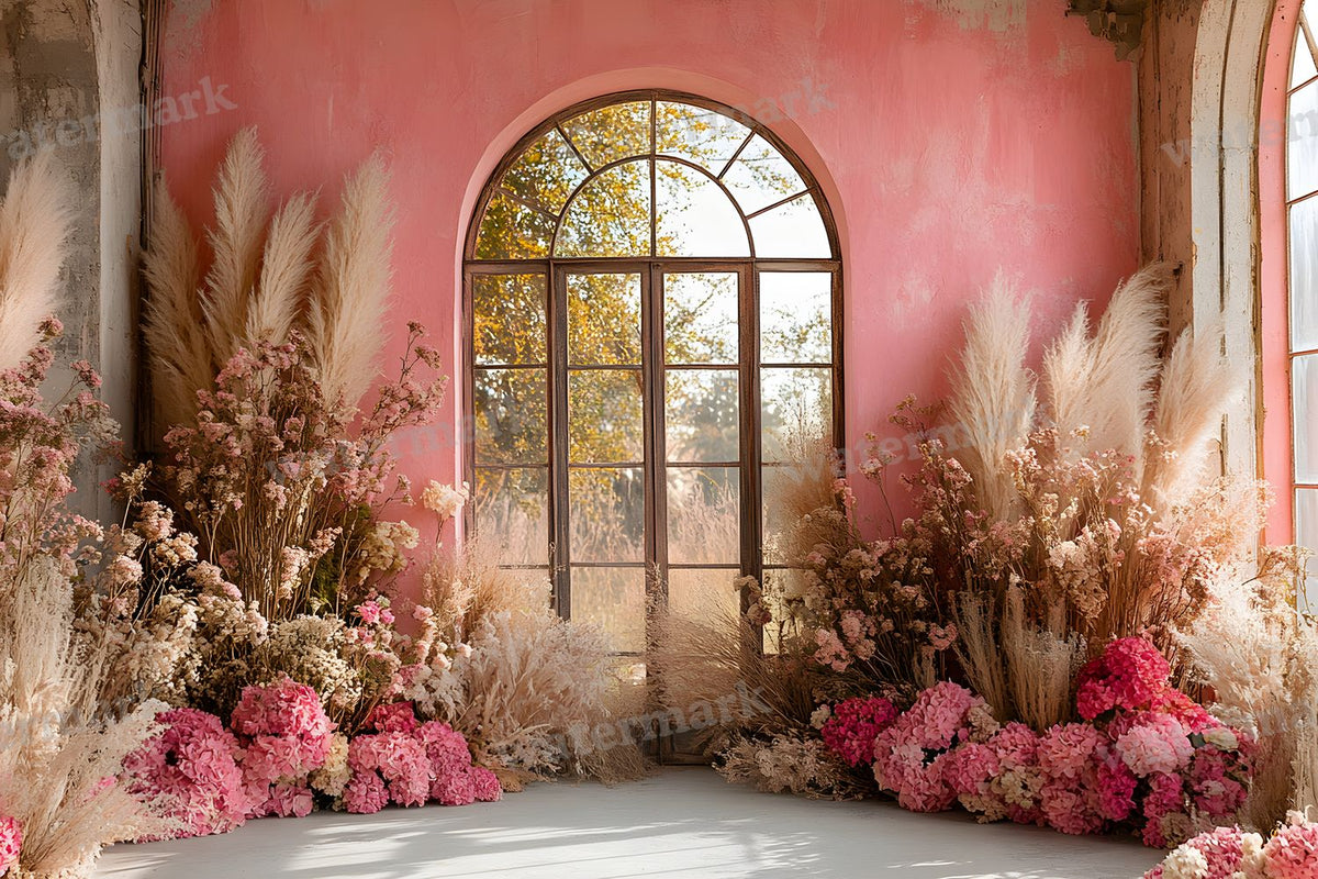 Boho Pink Arch Backdrop Images
