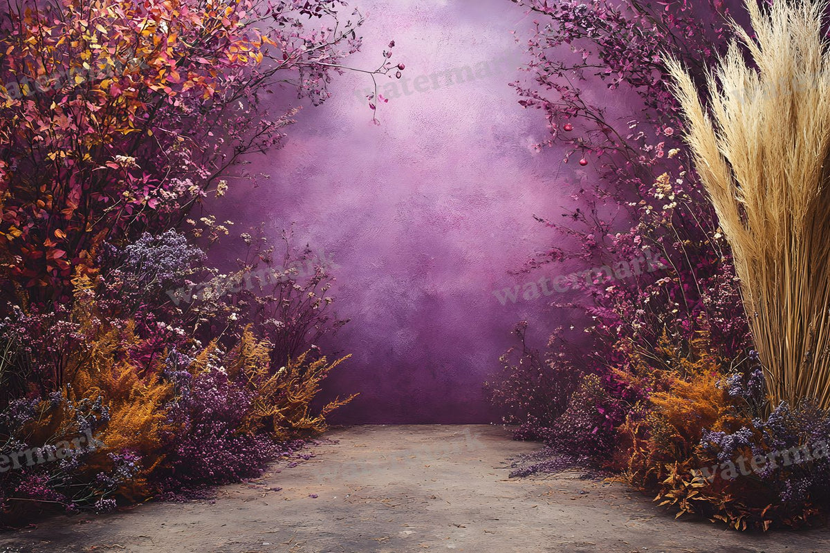 Boho Purple Arch Backdrop Images
