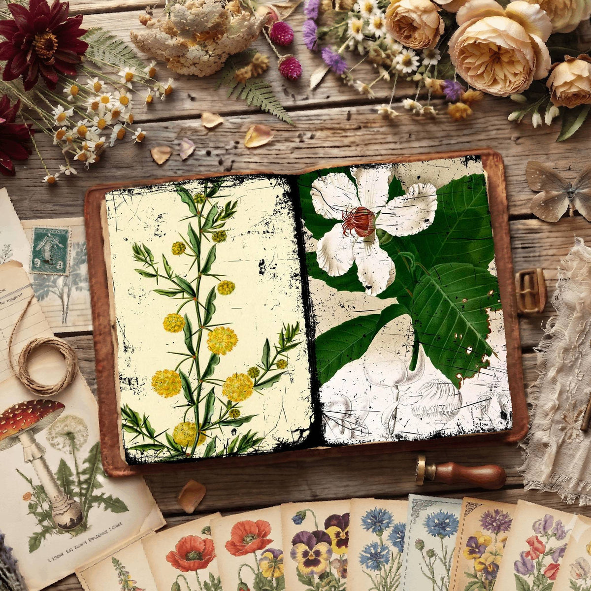 Botanical Illustrations Digital Papers