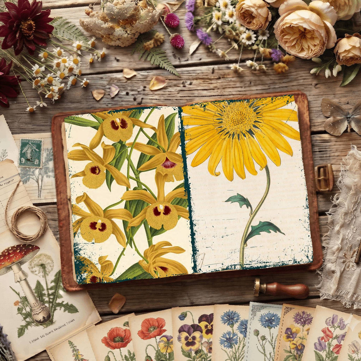 Botanical Illustrations Digital Papers