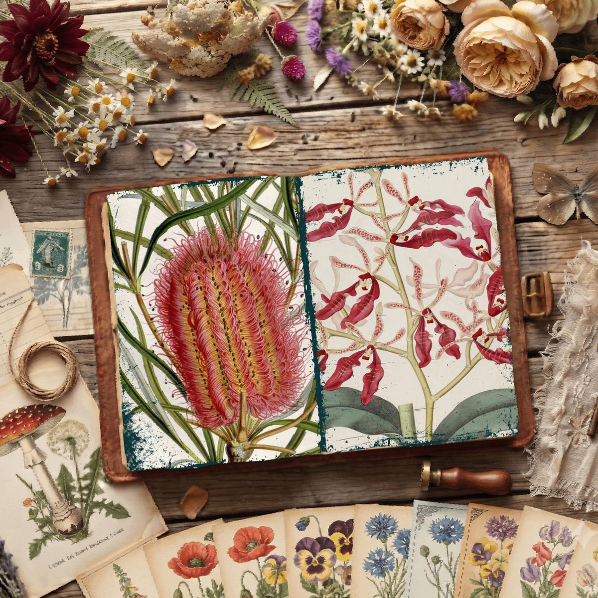 Botanical Illustrations Digital Papers