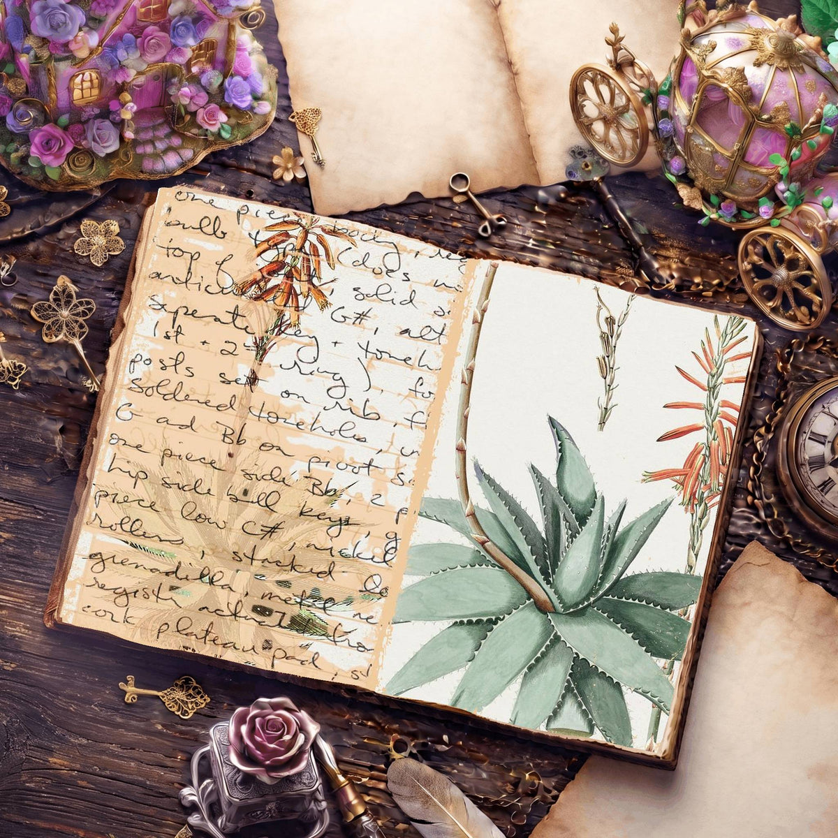 Botanical Illustrations Digital Papers