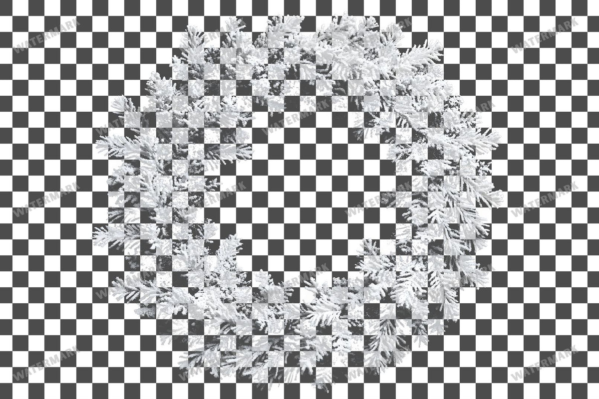 Christmas Wreath PNG overlay on a transparent checkered background, preview 39