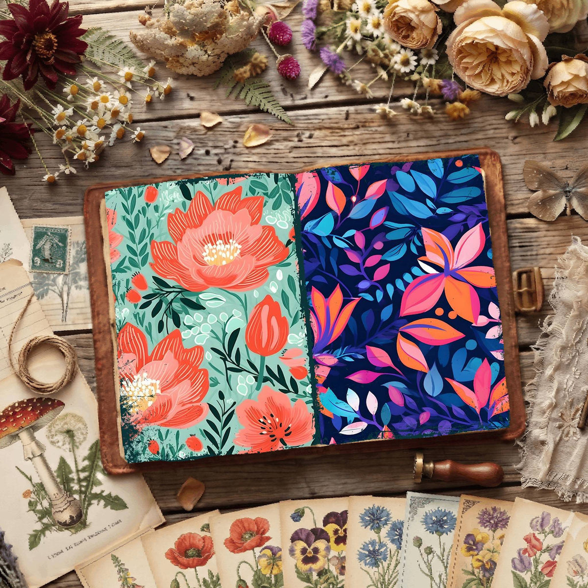 Floral Digital Papers