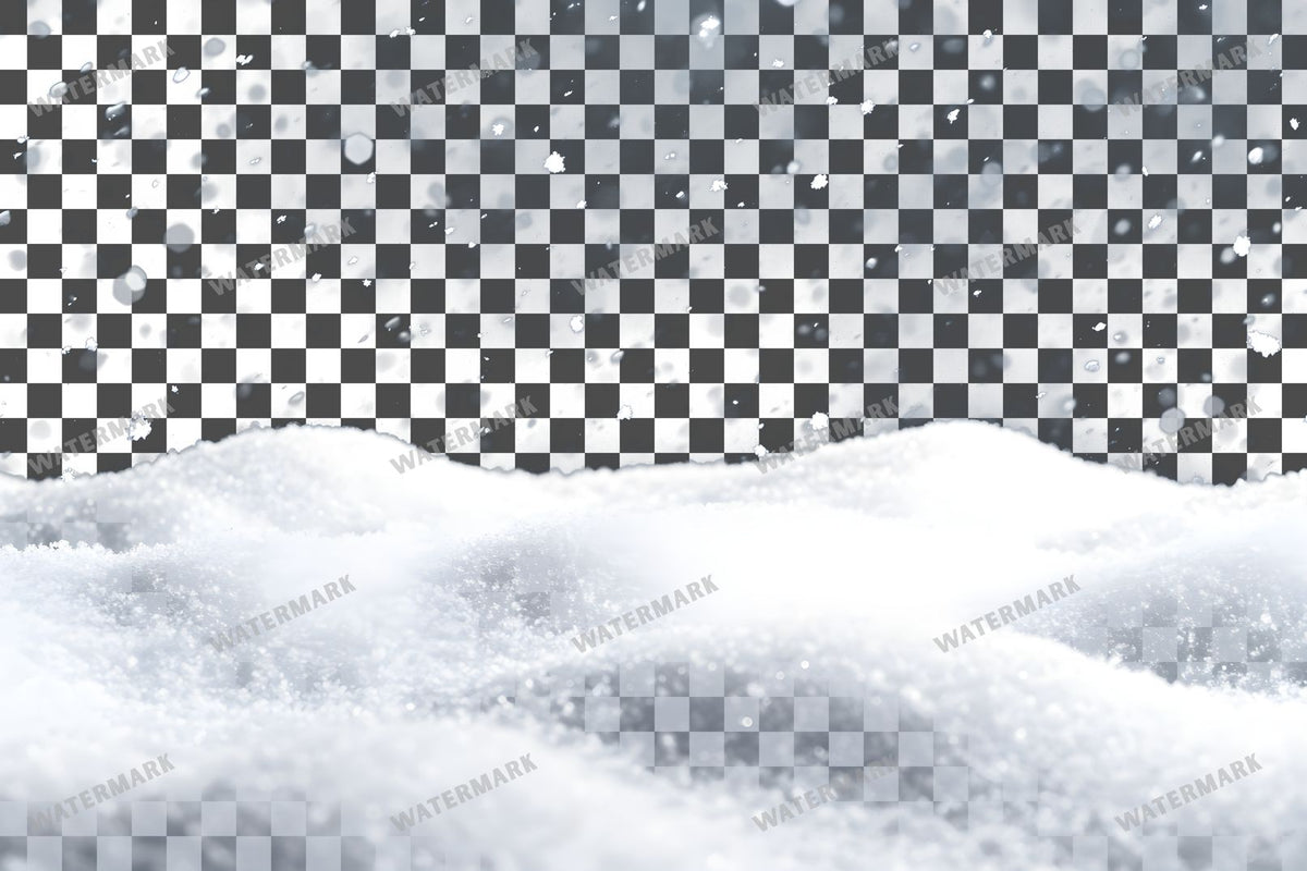 Heavy Snowfall Dense White Flakes Transparent Overlay Pngs