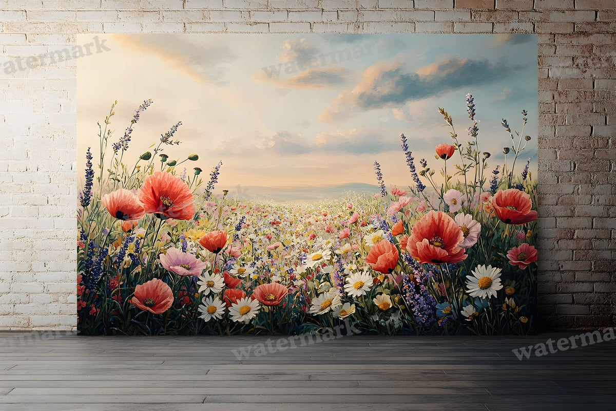 Meadow Bliss digital photo backdrop for photo editing, preview 38