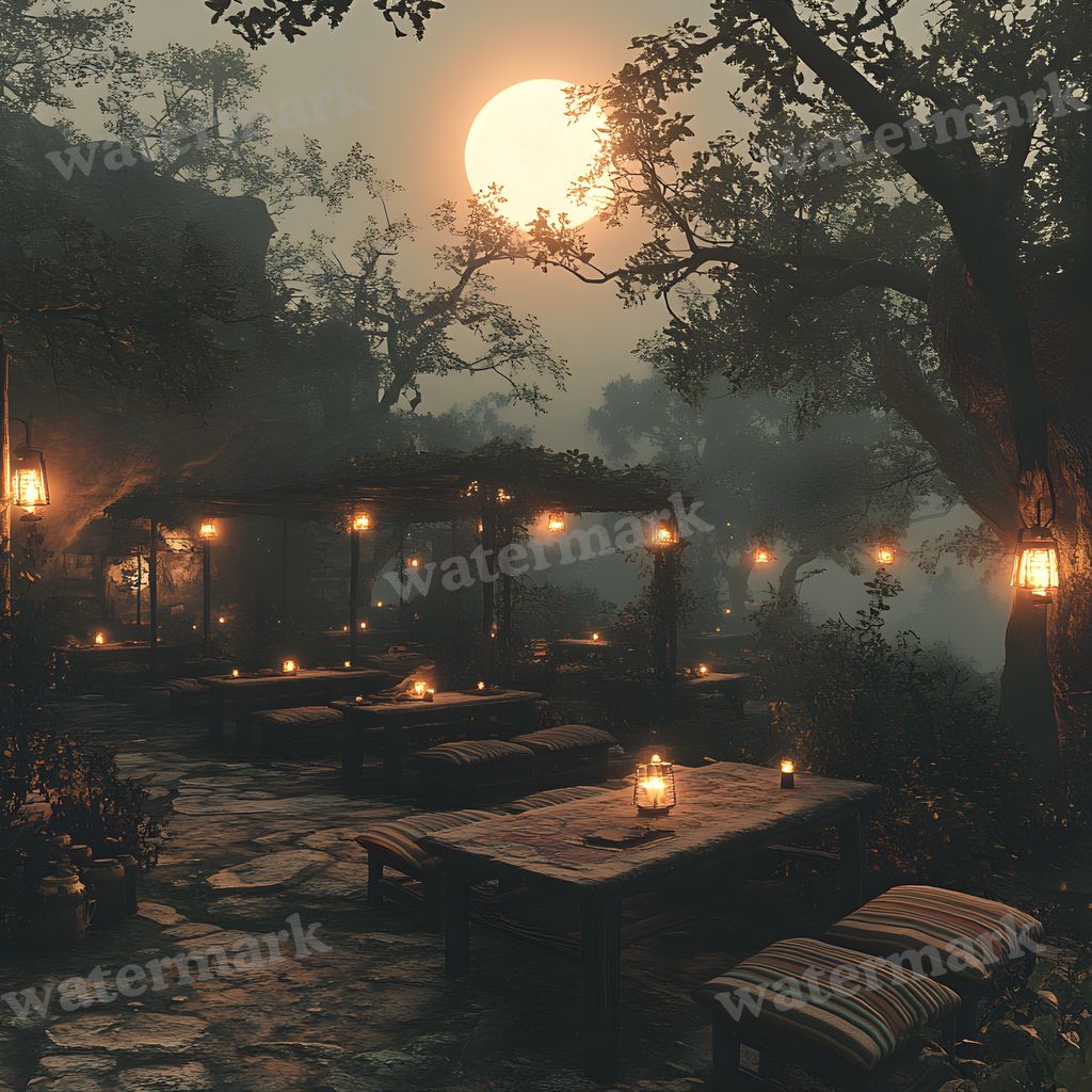 Moonlit Clearing Backdrop Images