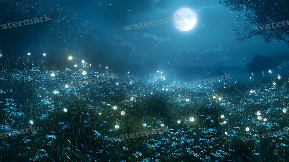 Moonlit Meadow Backdrop Images