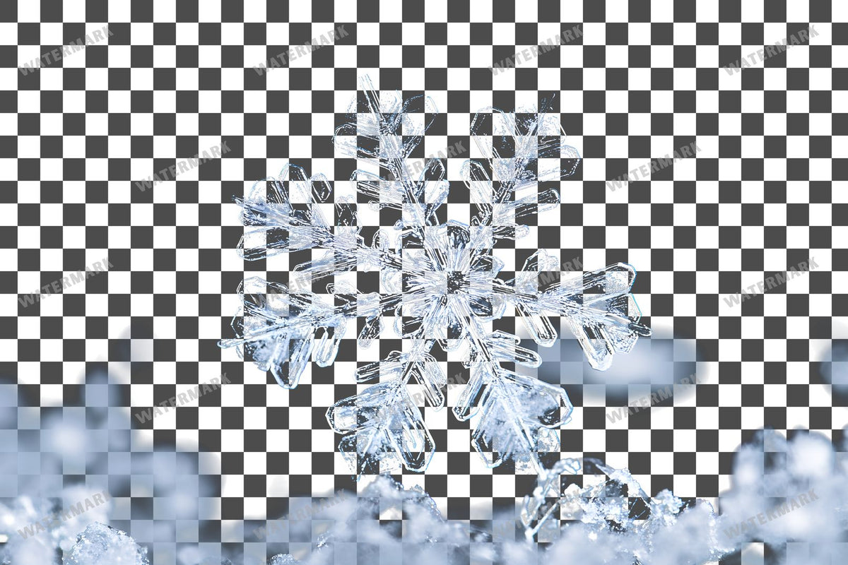 Snowflake Flurry Overlay Swirling Flakes