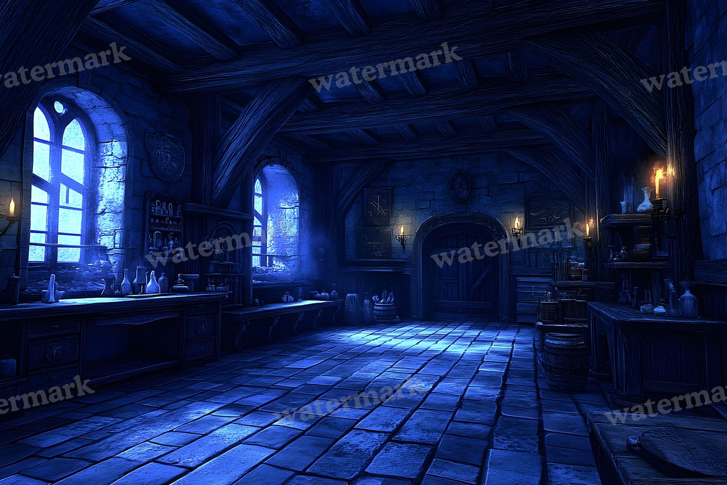 Witchs Apothecaryblue Backdrop Images