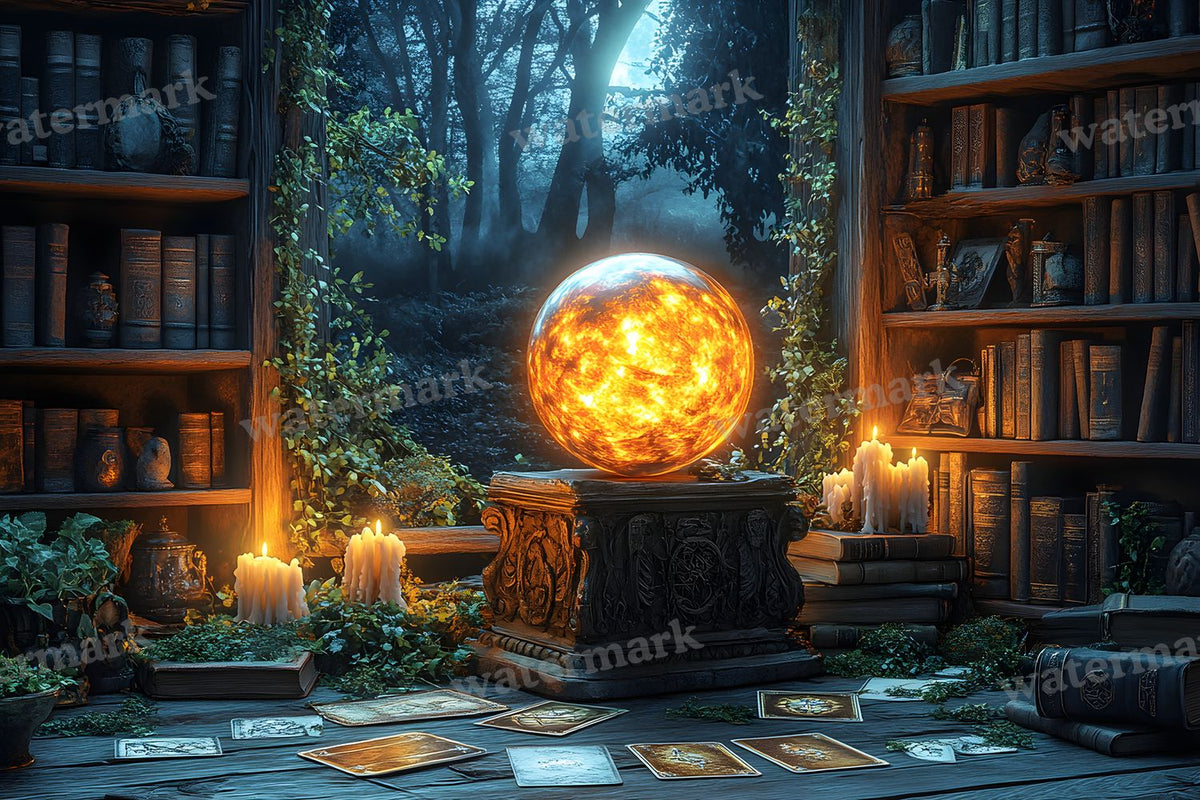 Witchs Crystal Ball Backdrop Images