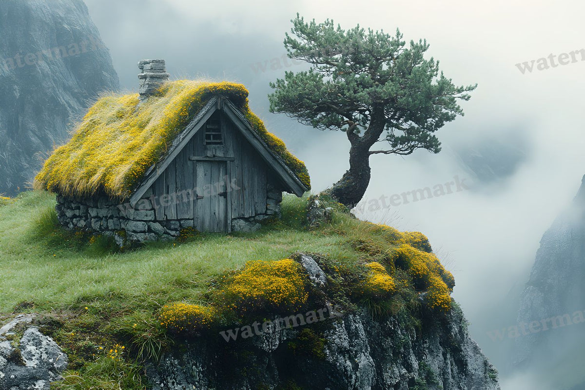 Witchs Hut Backdrop Images