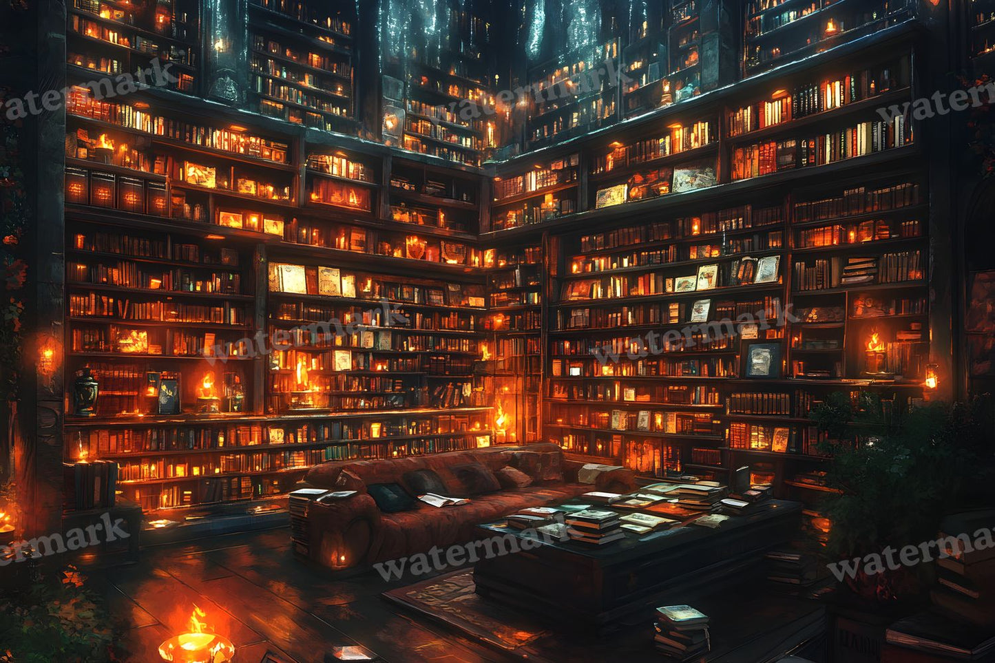 Wizards Library Backdrop Images