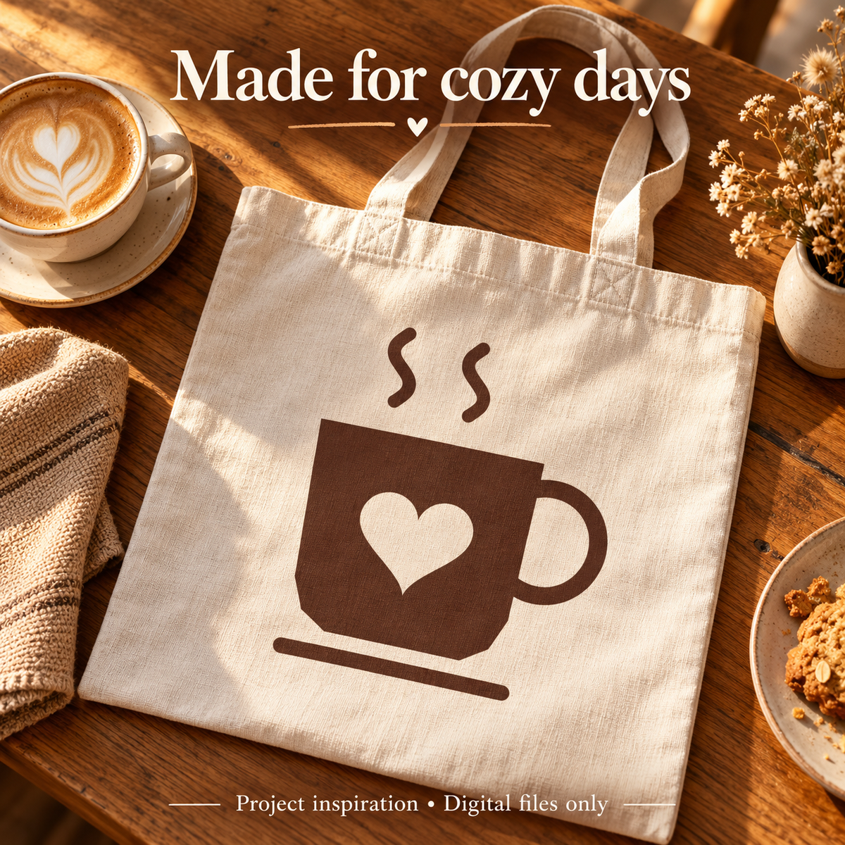 Cozy Coffee SVG Pack – 12 Café Designs with Transparent PNGs