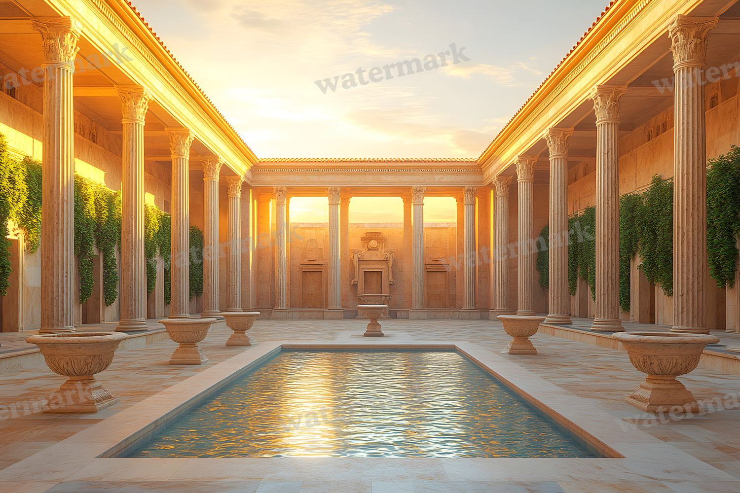 Ancient Roman Courtyard Backdrop Images