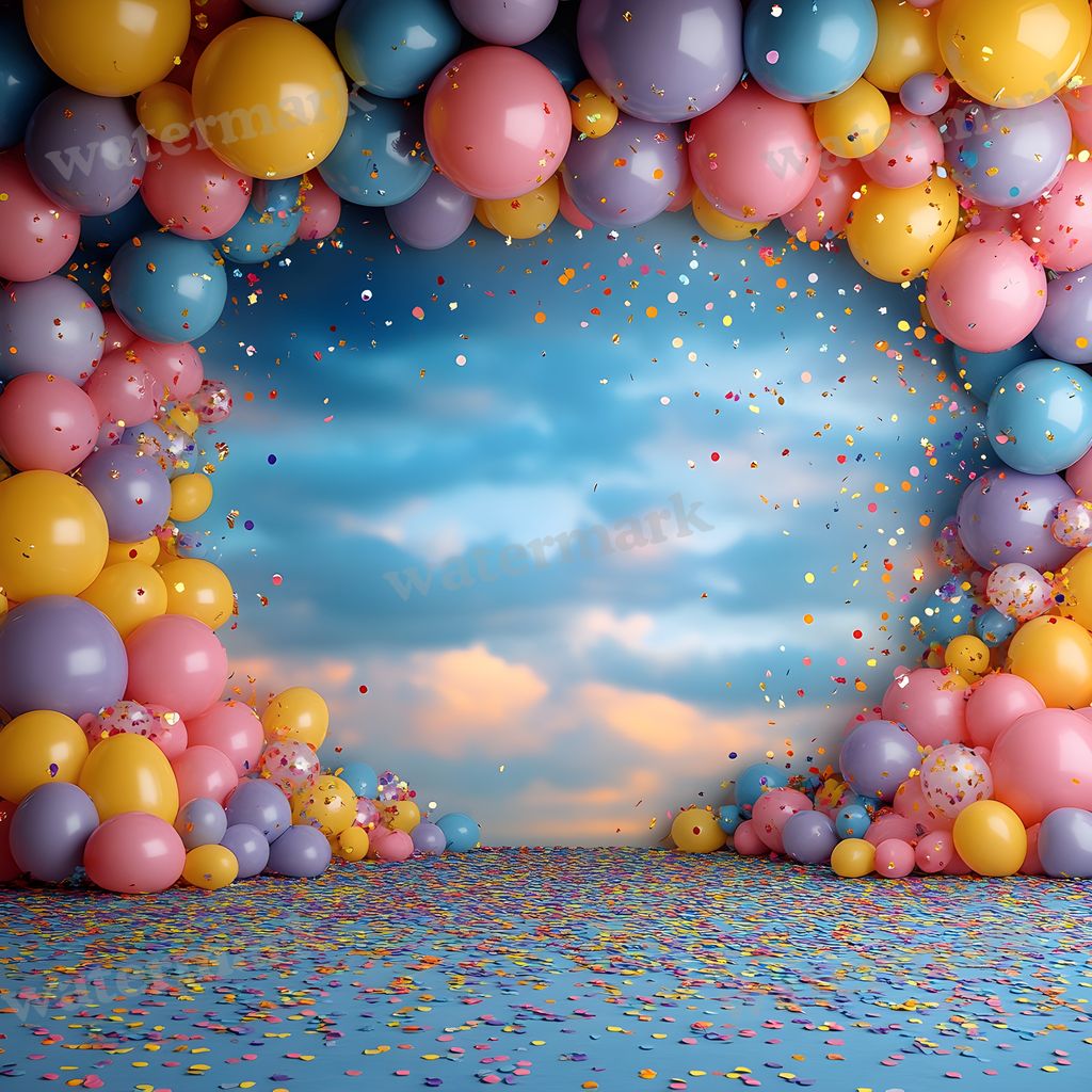 Rainbow Balloon Backdrop Images