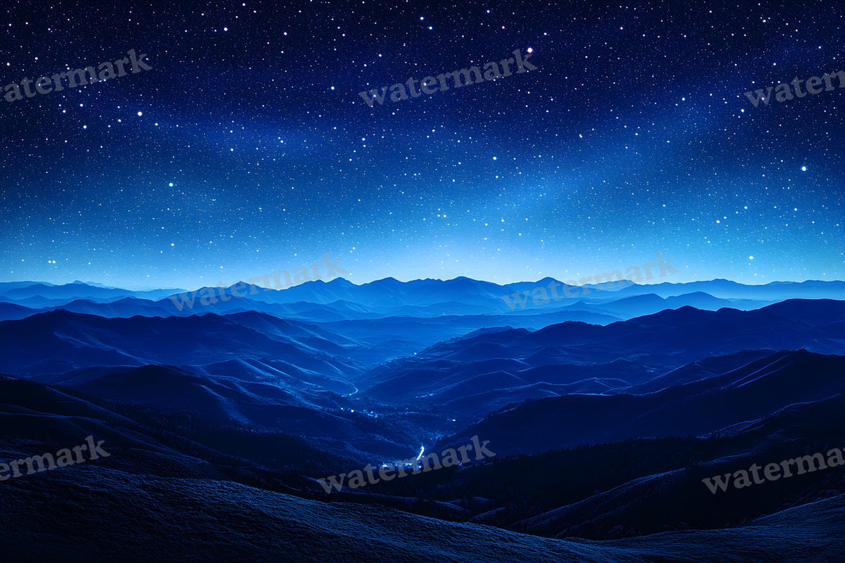 Starry Night digital photo backdrop for photo editing, preview 39