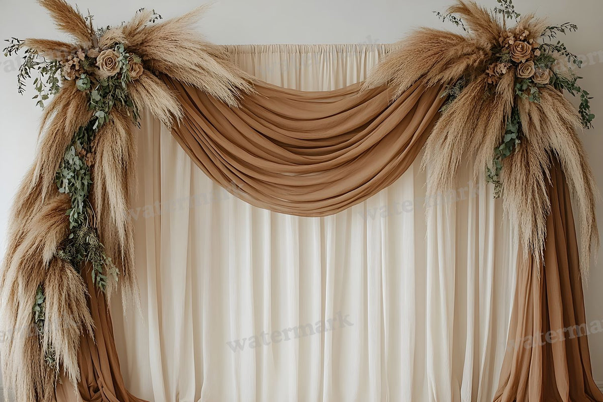 Boho Pampaarch Backdrop Images