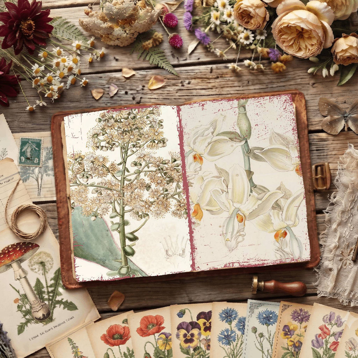 Botanical Illustrations Digital Papers