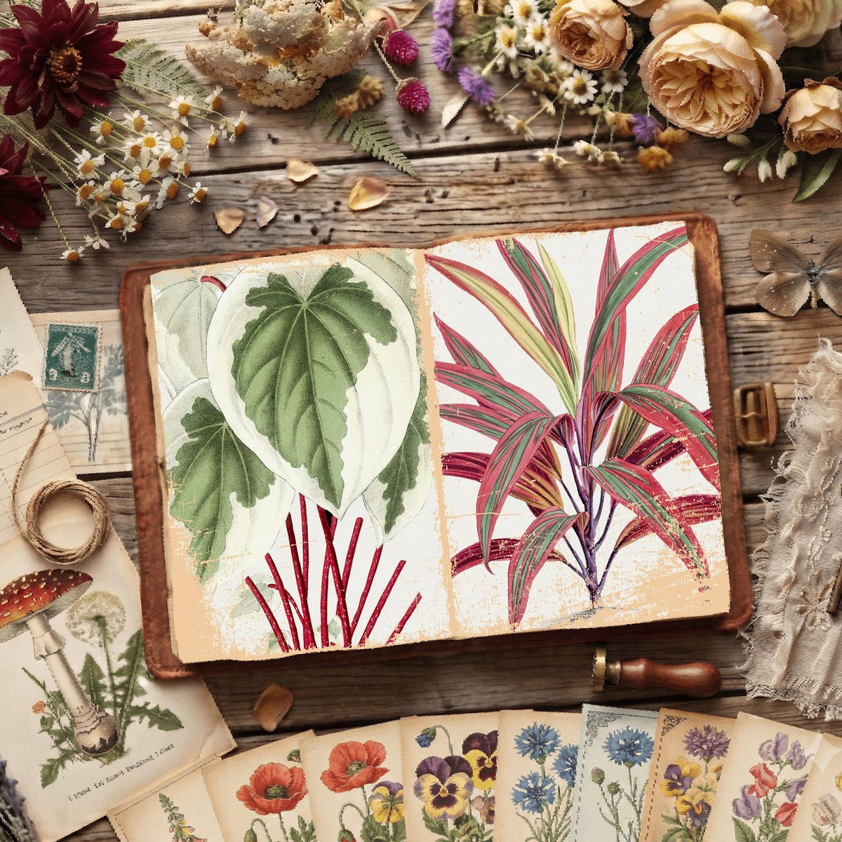 Botanical Illustrations Digital Papers