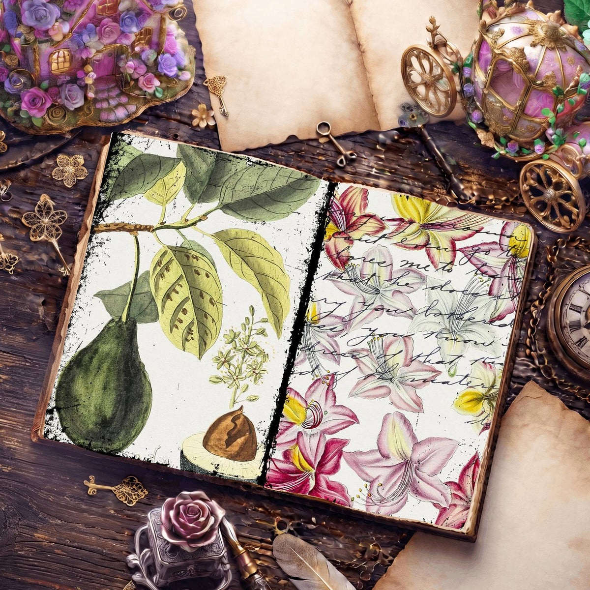 Botanical Illustrations Digital Papers