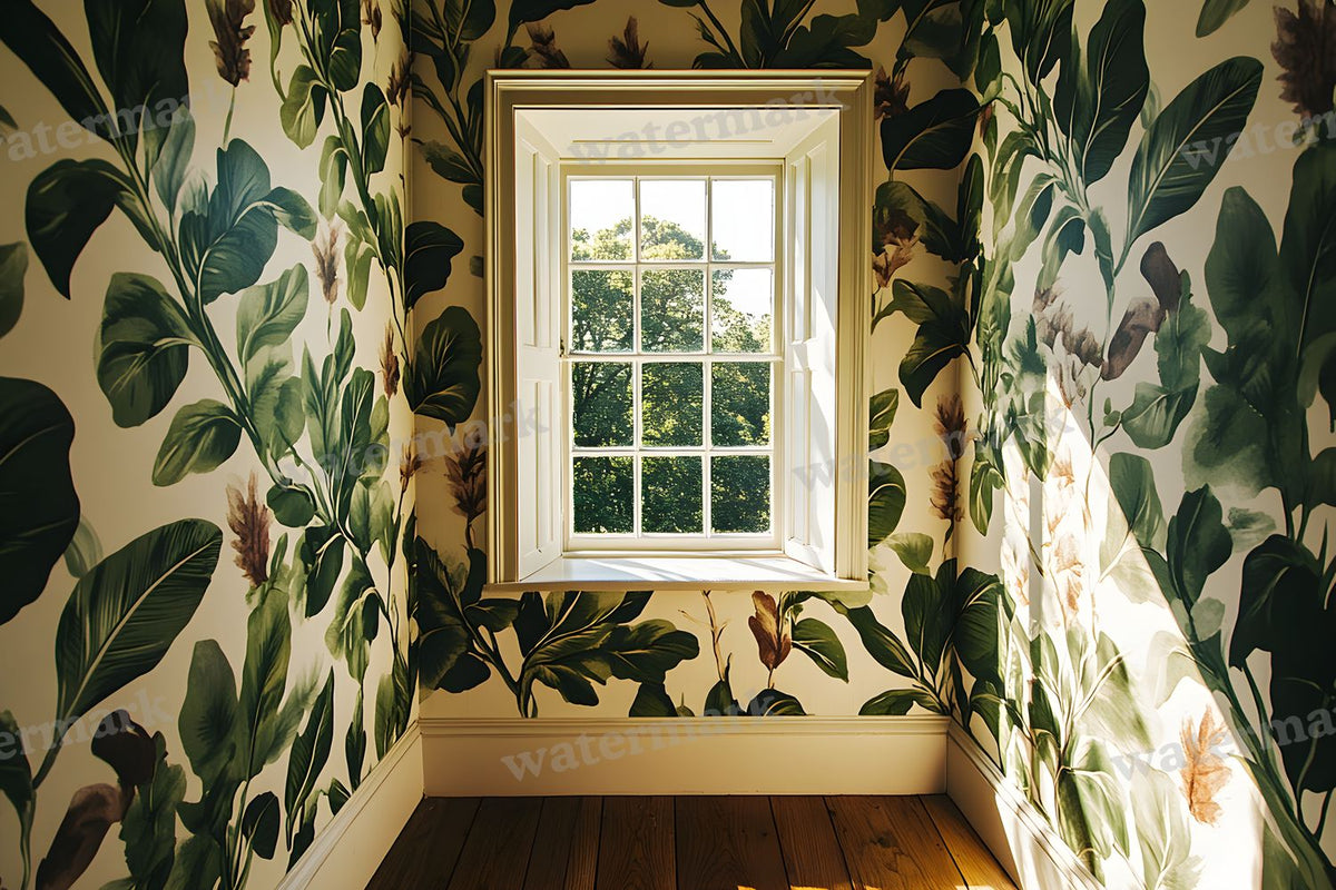 Botanical Window View Backdrop Images