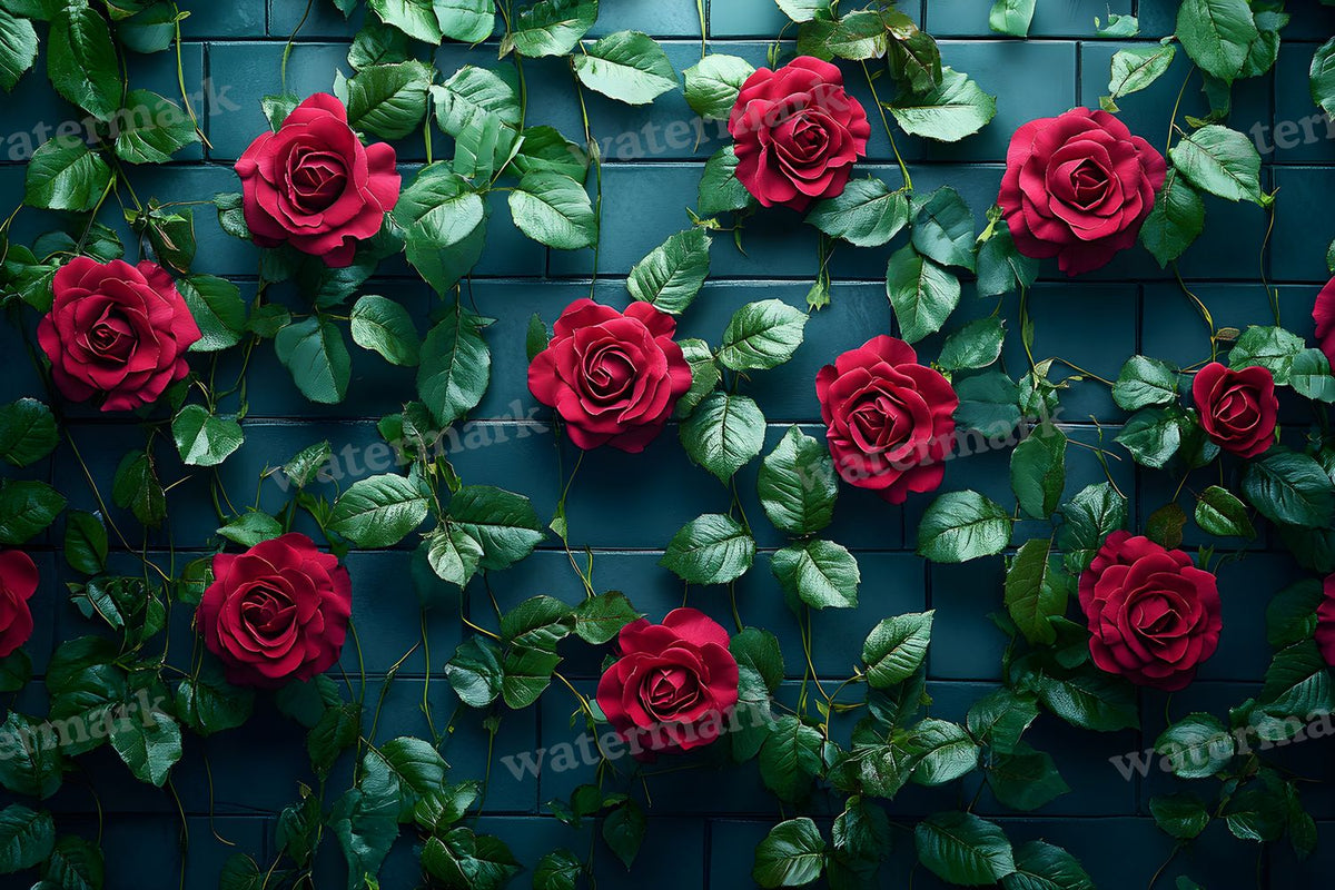 Burgundy Rose Arrangement Backdrop Images