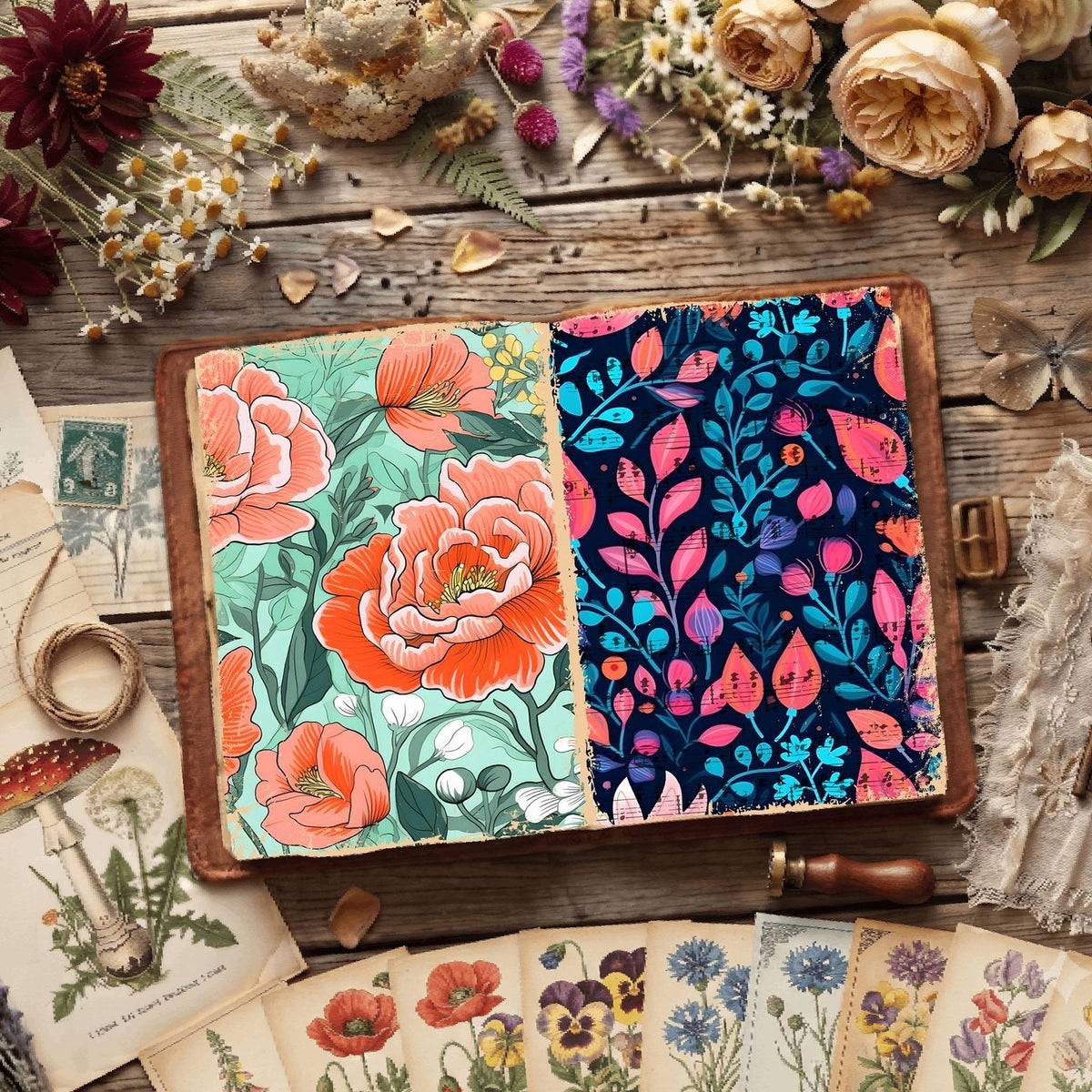 Floral Digital Papers