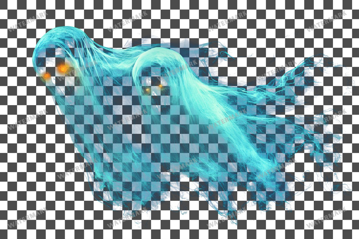 Ghostly Apparitions PNG overlay on a transparent checkered background, preview 40