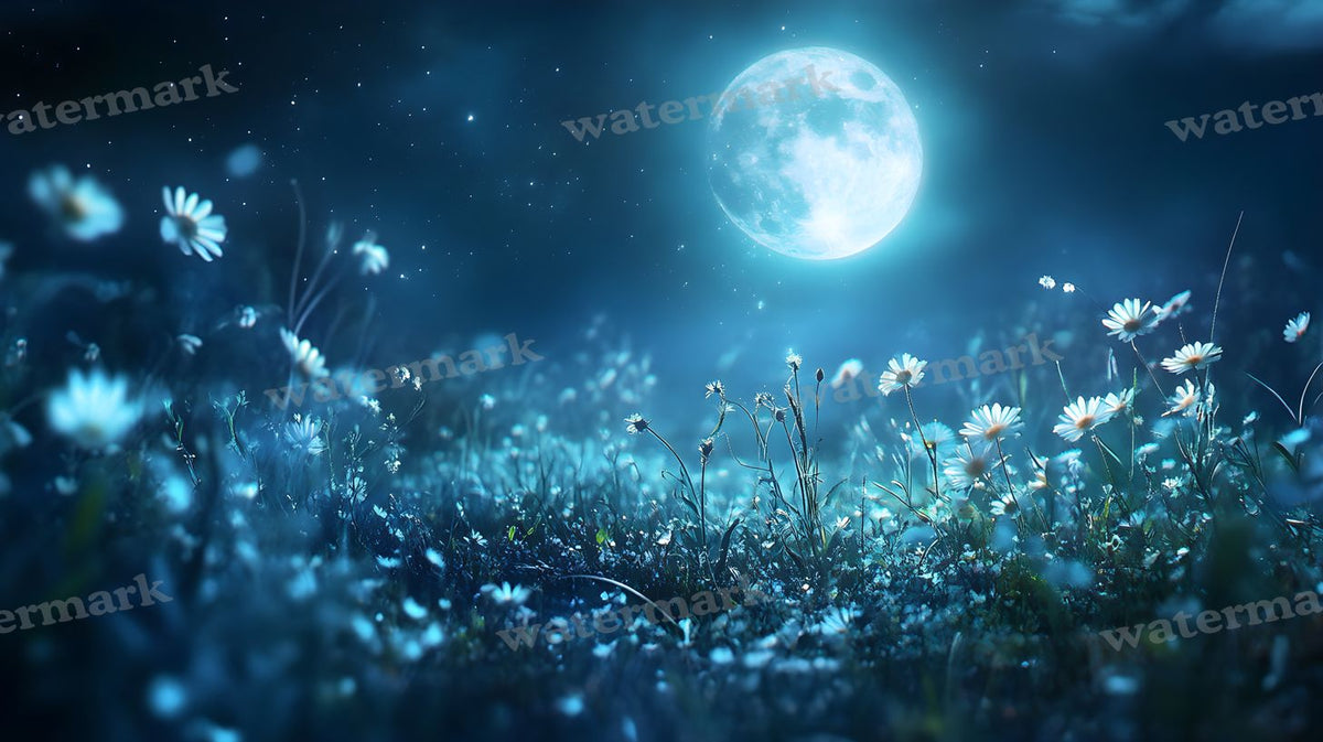Moonlit Meadow Backdrop Images