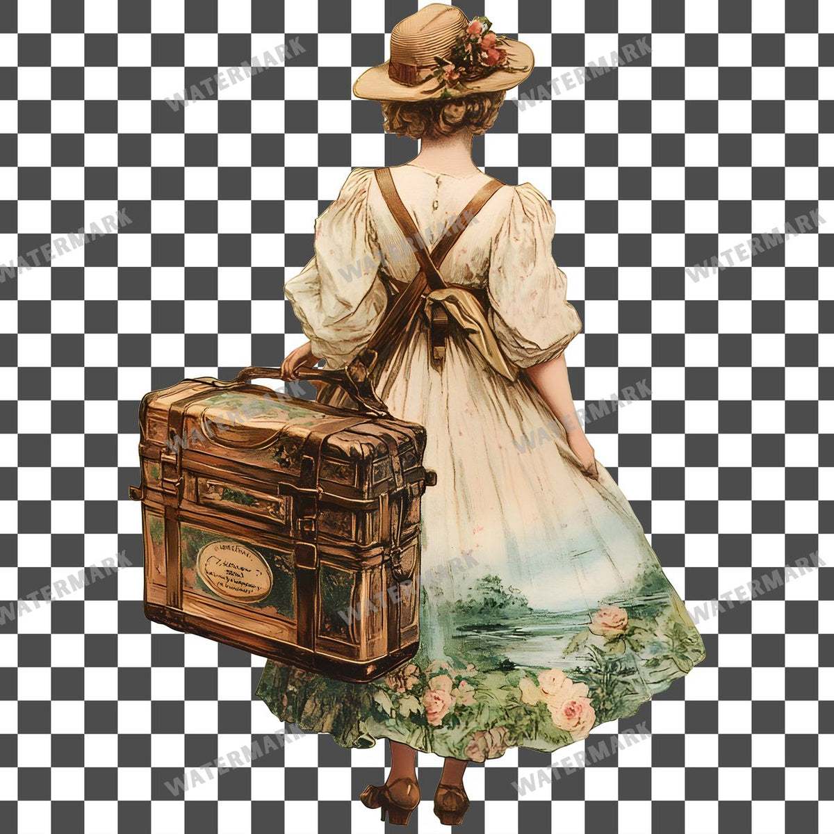 Travel Vintage Style Clipart Pngs